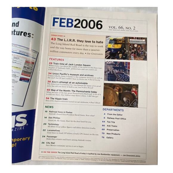 Vtg Lot 3 Trains Jan Feb Mar 2006 Magazine Track Railroad Engineer Locomotive - Picture 6 of 9